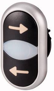 Eaton 105227 M22-DDL-S-X226/X26 Bouton-poussoir à double touche collerette plastique 1 pc(s)