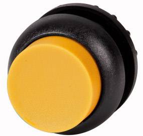 Un bouton rond orange avec un bord noir ; probablement un élément de commande ou un interrupteur.