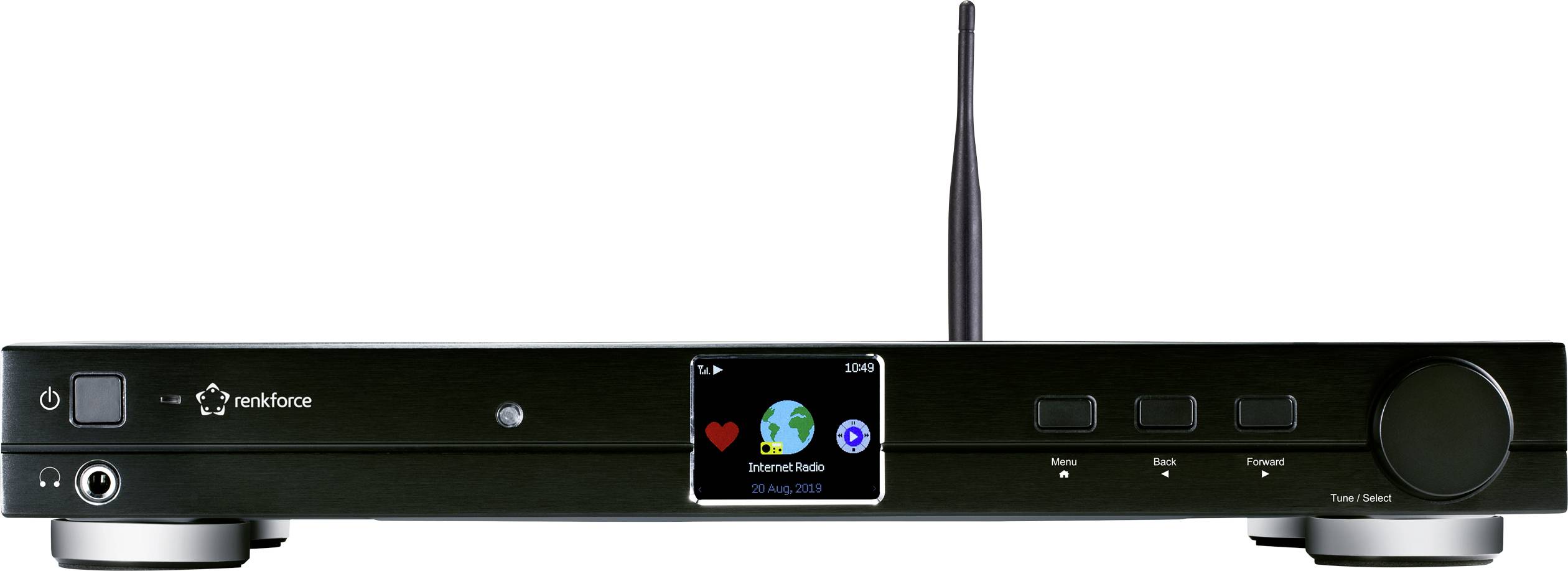 Radio internet Renkforce RF-DAB-IR1700 WIFi, LAN, Bluetooth, DLNA noir