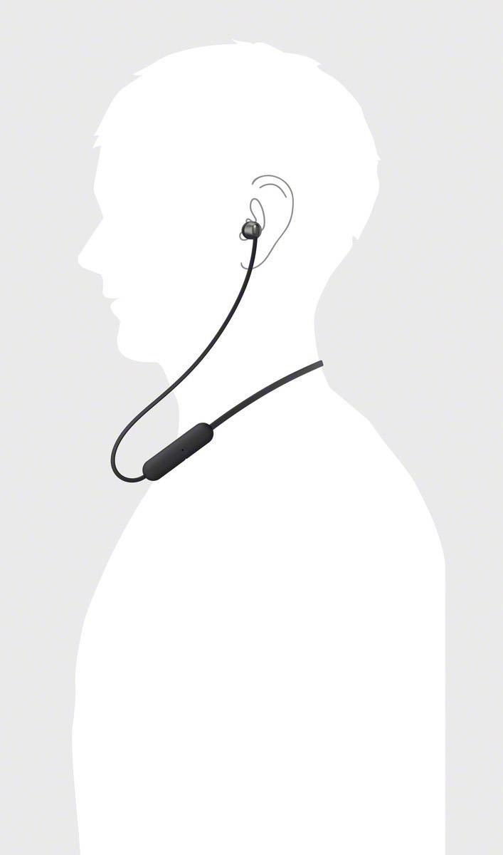 Sony WI-C310 Écouteurs intra-auriculaires Bluetooth noir volume réglable, micro-casque