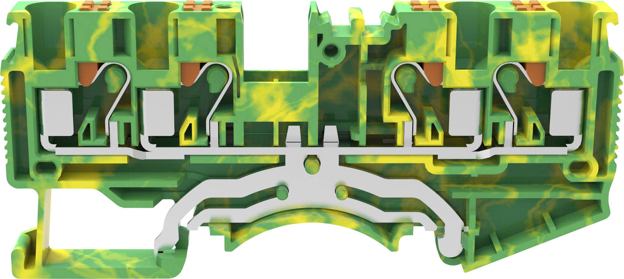 Degson DS4-QU-PE-01P-1C-00A(H) Borne pour conducteur de protection Push-In vert, jaune