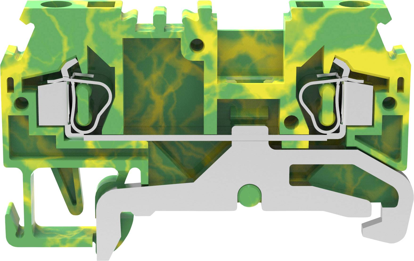 Degson WS2.5-PE-01P-1C-00A(H) Borne pour conducteur de protection borne à ressort vert, jaune