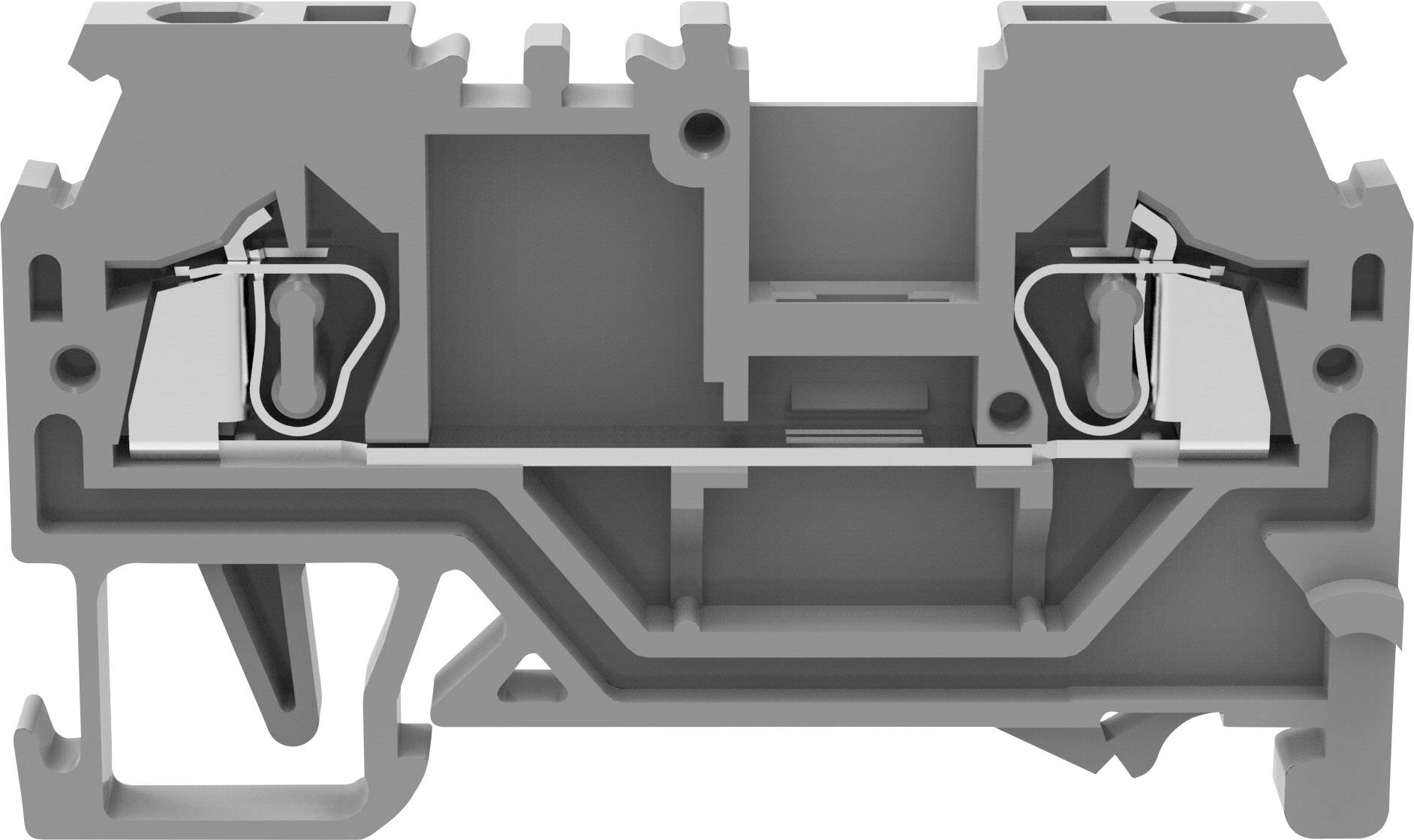 Degson WS1.5-01P-11-00A(H) Borne de passage borne à ressort gris