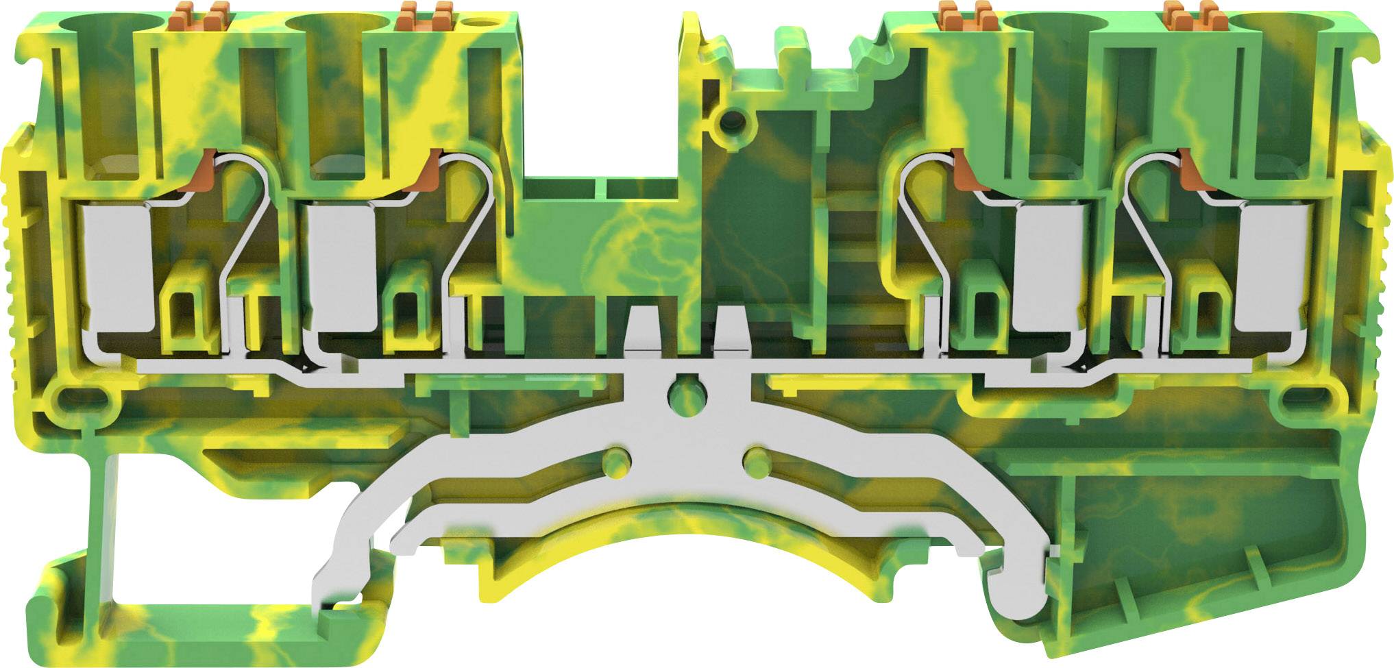 Degson DS2.5-QU-PE-01P-1C-00A(H) Borne pour conducteur de protection Push-In vert, jaune
