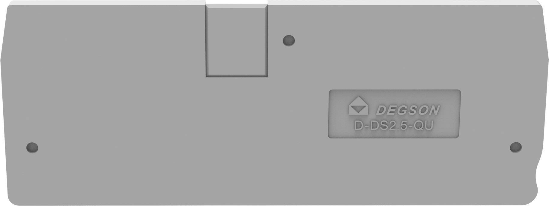 Degson D-DS2.5-QU-01P-11-00A(H) Plaque d'extrémité et intermédiaire gris