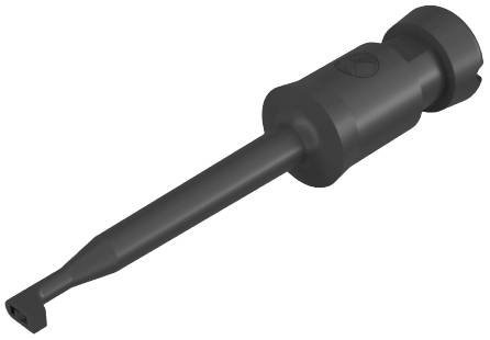 Outil en plastique noir avec une longue poignée et une petite tête plate. Fréquemment utilisé pour des applications précises.