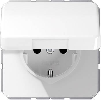Jung simple Insert Prise 2P+T avec clapet blanc-alpin CD1520BFKIKLWW 1 pc(s)