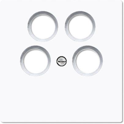 Jung simple Cache Prise TV, radio, SAT, Prise TV, radio blanc LS990-4SAT2WW 1 pc(s)