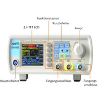 JT-JDS6600 Générateur de fonction Joy-it 15 MHz - 0.01 µHz 2 canaux Triangulaire, Rectangulaire, Signal, Sinusoïdale, Courbe de JT-JDS6600 Générateur de fonction Joy-it 15 MHz - 0.01 µHz 2 canaux Triangulaire, Rectangulaire, Signal, Sinusoïdale, Courbe de