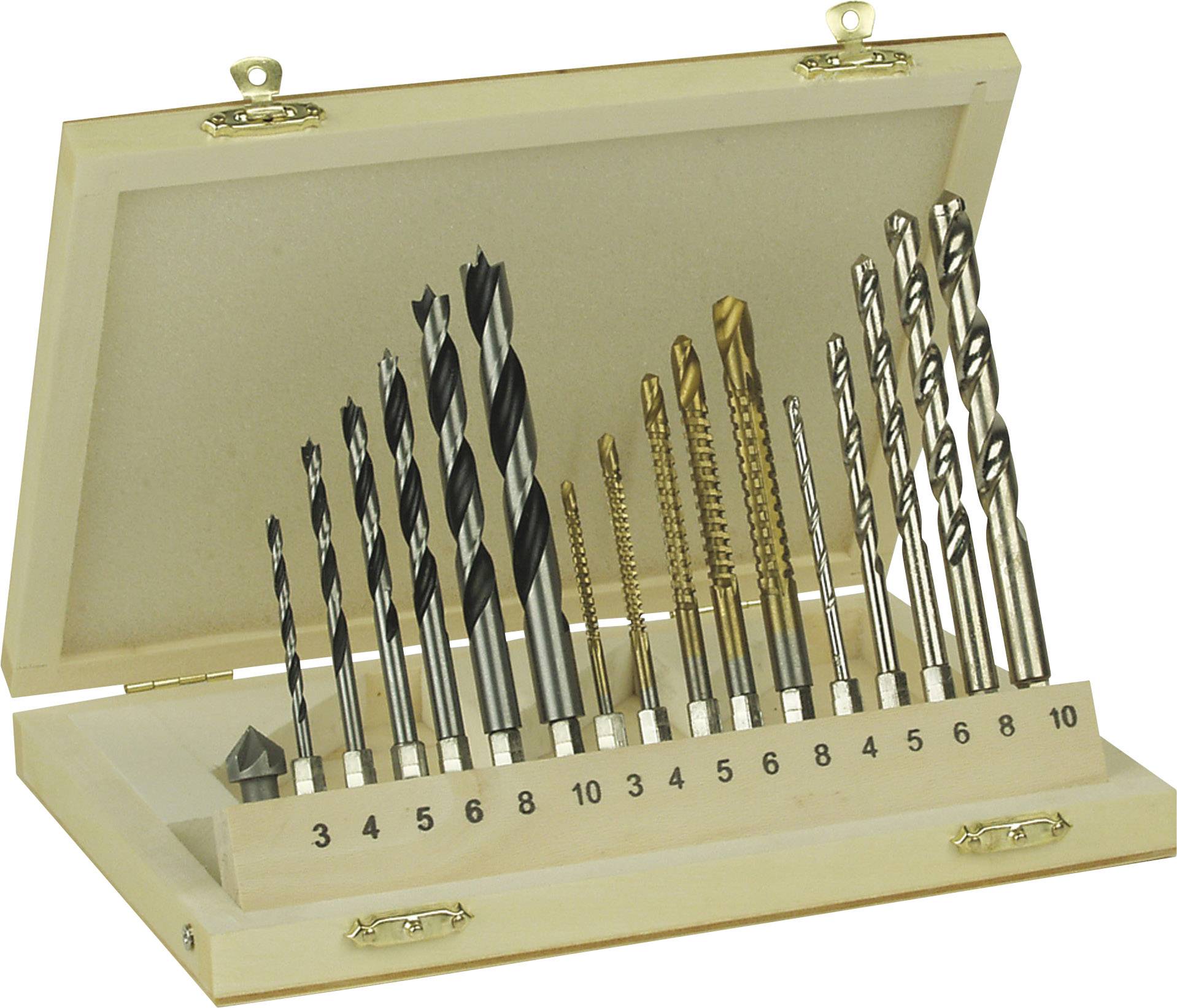 Brüder Mannesmann M54317 Jeu de forets pour le bois 17 pièces 3 mm, 4 mm, 5 mm, 6 mm, 8 mm, 10 mm 1 pc(s)