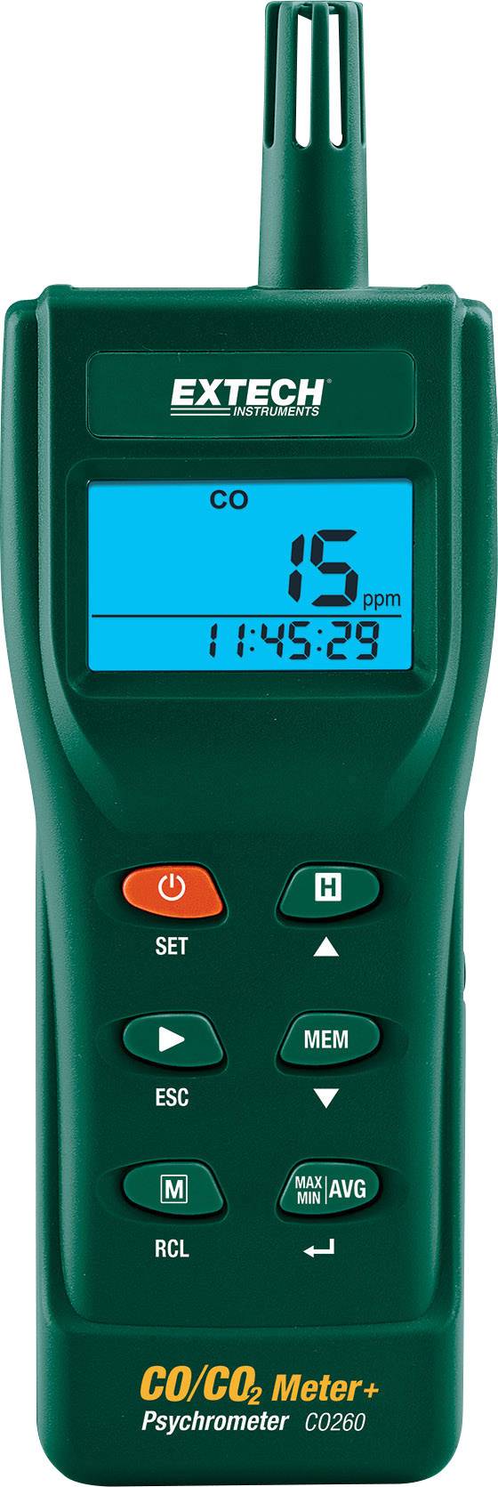 Appareil de mesure du dioxyde de carbone Extech CO260 0 - 9999 ppm