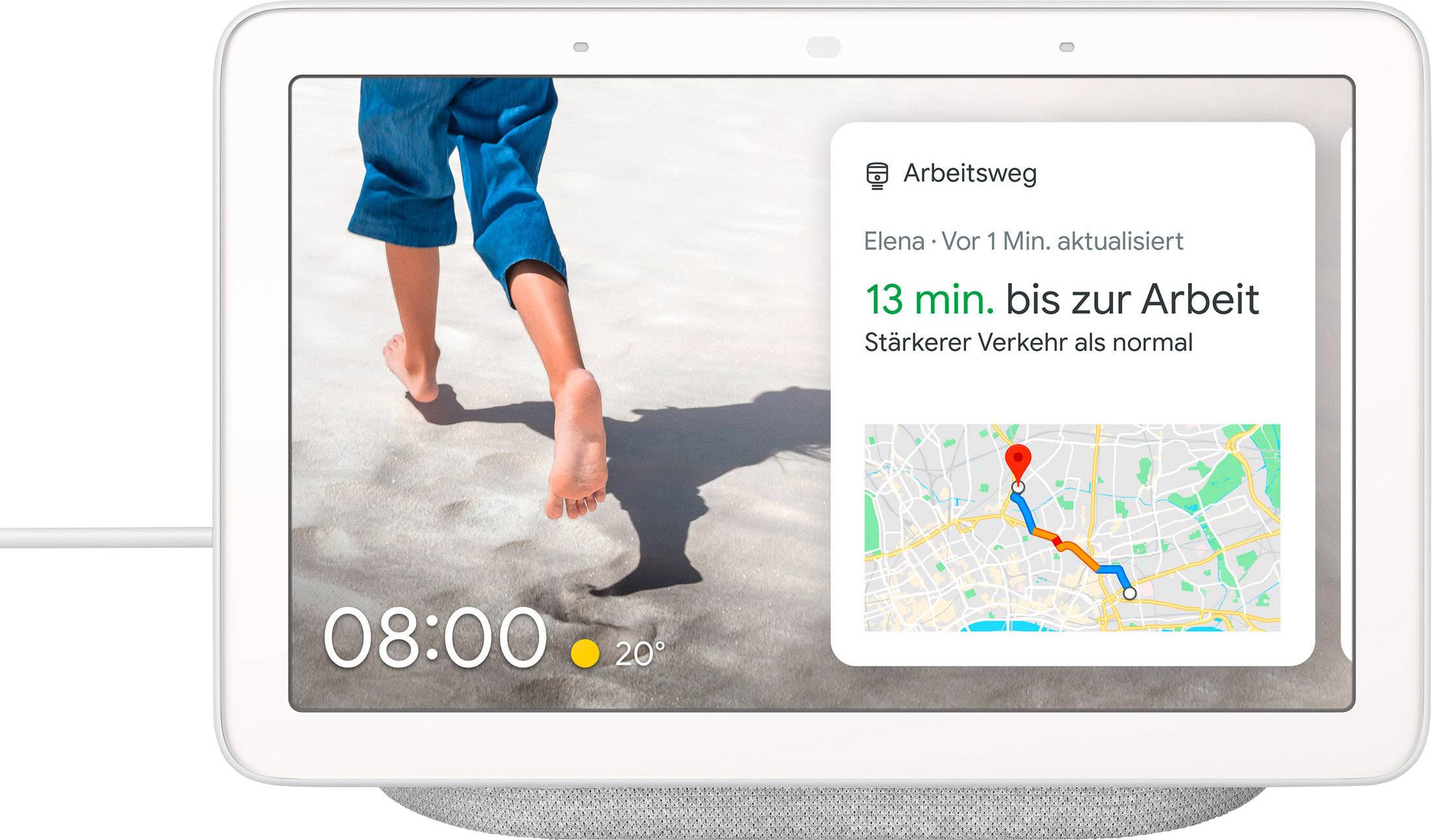 Google Nest Hub Assistant vocal craie