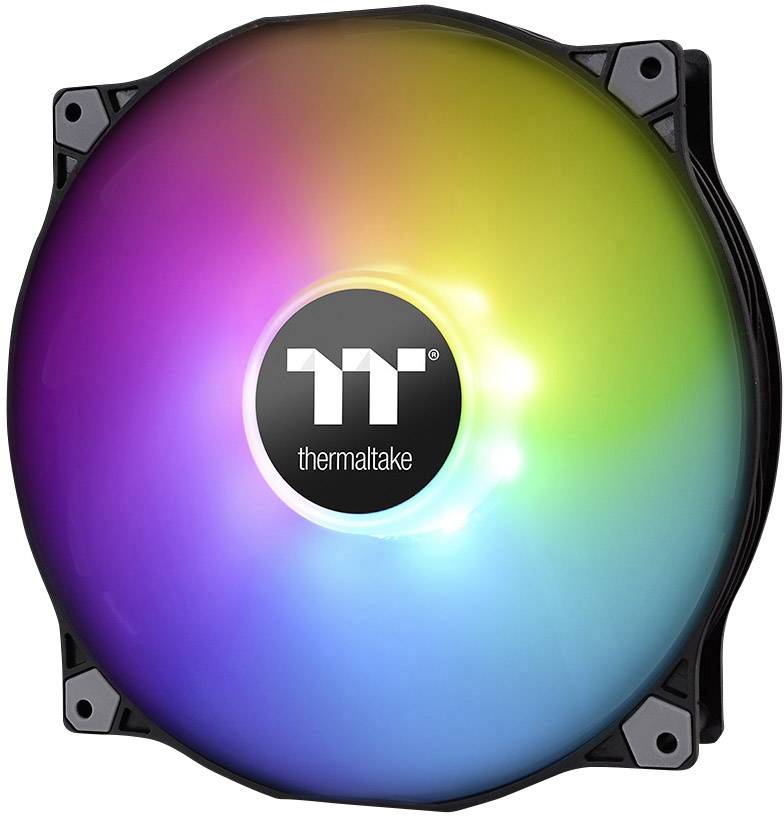 Thermaltake Pure 20 ARGB Sync Ventilateur pour PC noir, RVB (l x H x P) 200 x 200 x 30 mm avec éclairage LED