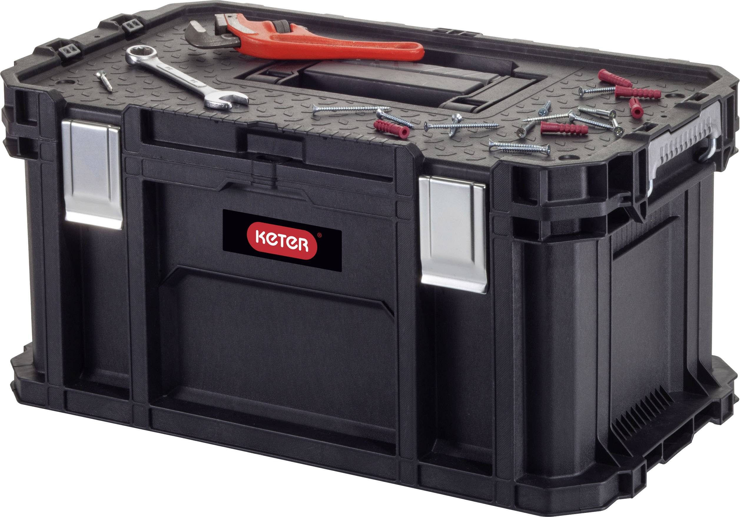KETER 239995 Connect Boîte à outils vide noir
