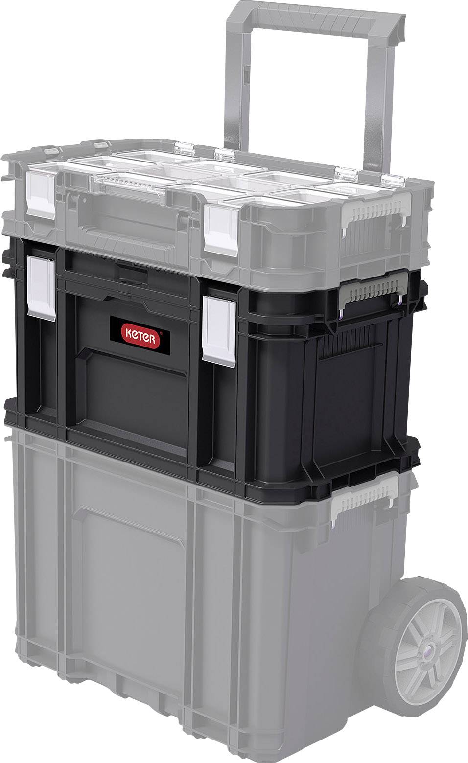 KETER 239995 Connect Boîte à outils vide noir