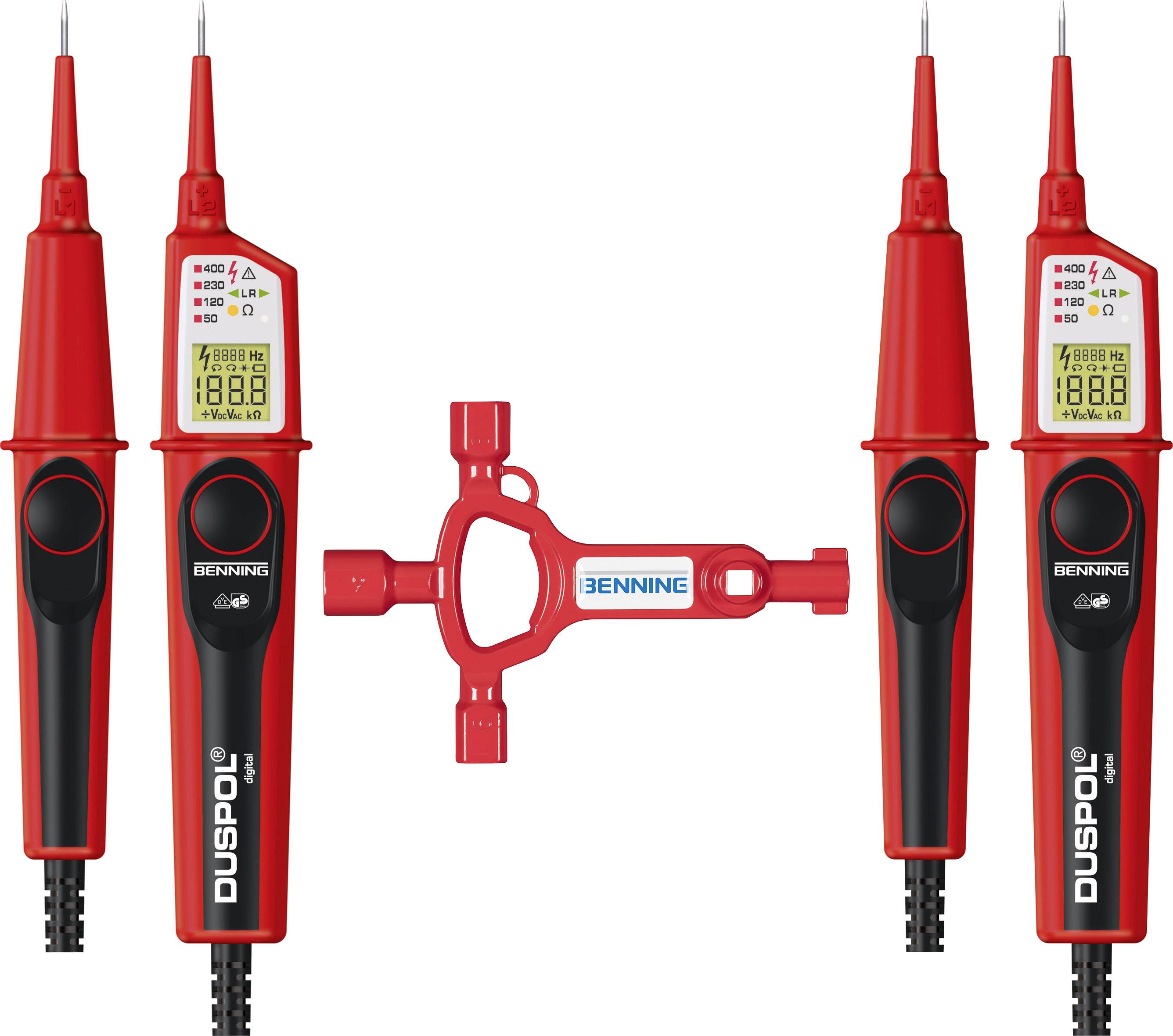 Testeur de tension à 2 pôles Benning DUSPOL digital