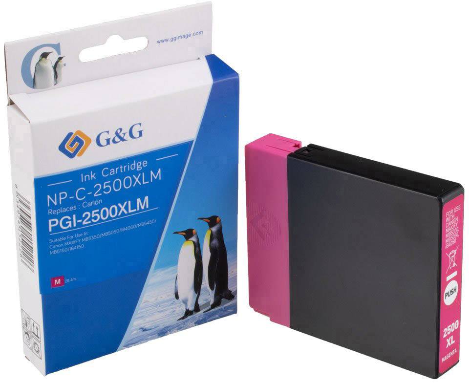 G&G Encre remplace Canon PGI-2500M XL compatible magenta NP-C-2500XLM 1C2500M