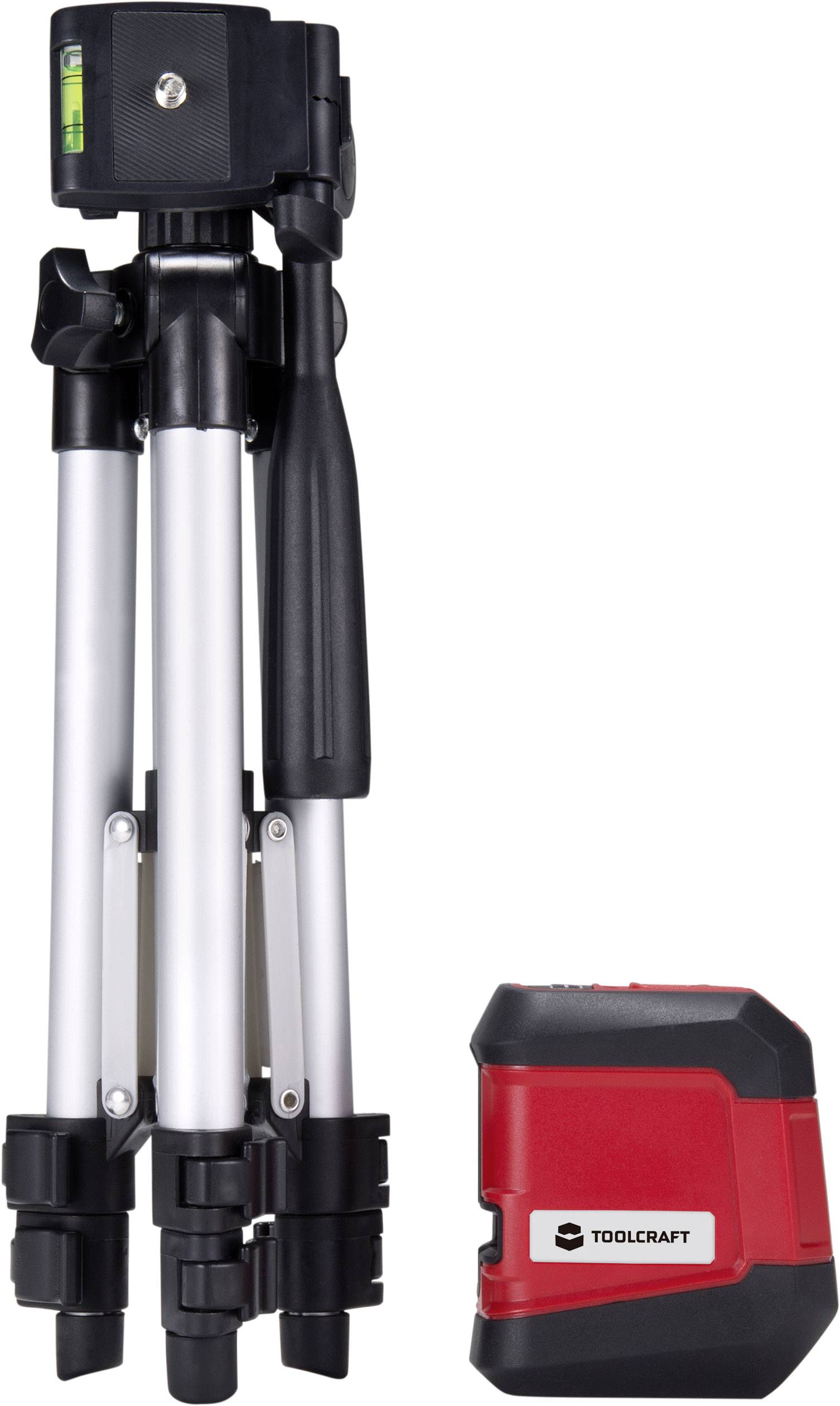 Laser en croix TOOLCRAFT CL8 TO-6425604 avec trépied, autonivelant