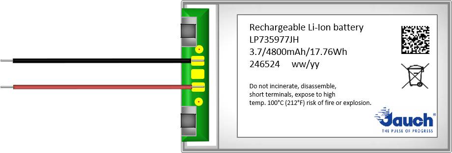 Jauch Quartz LP735977JH Pile rechargeable spéciale prismatique avec câble Li-Ion 3.7 V 5000 mAh 1 pc(s)