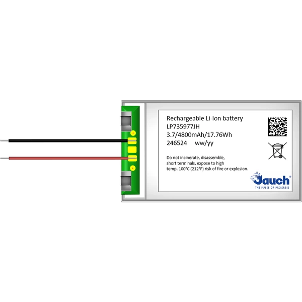 Jauch Quartz LP735977JH Pile rechargeable spéciale prismatique avec câble Li-Ion 3.7 V 5000 mAh 1 pc(s) Jauch Quartz LP735977JH Pile rechargeable spéciale prismatique avec câble Li-Ion 3.7 V 5000 mAh 1 pc(s)