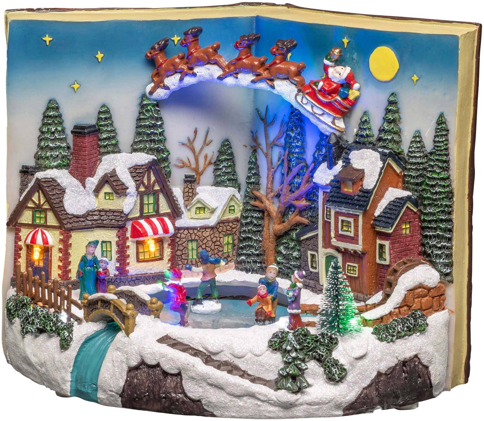 Konstsmide 4218-000 Décor à LED livre avec enfants RVBB LED multicolore alimentation au choix, avec interrupteur