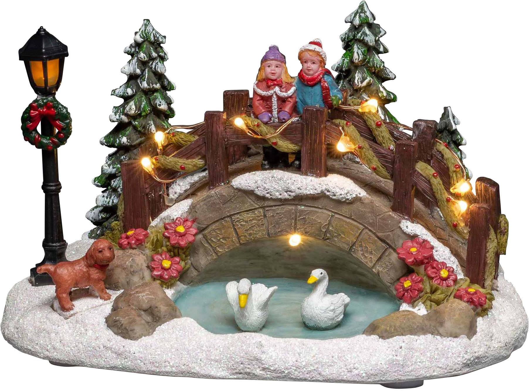 Konstsmide 4204-000 Décor à LED étang avec pont RVBB LED multicolore avec interrupteur