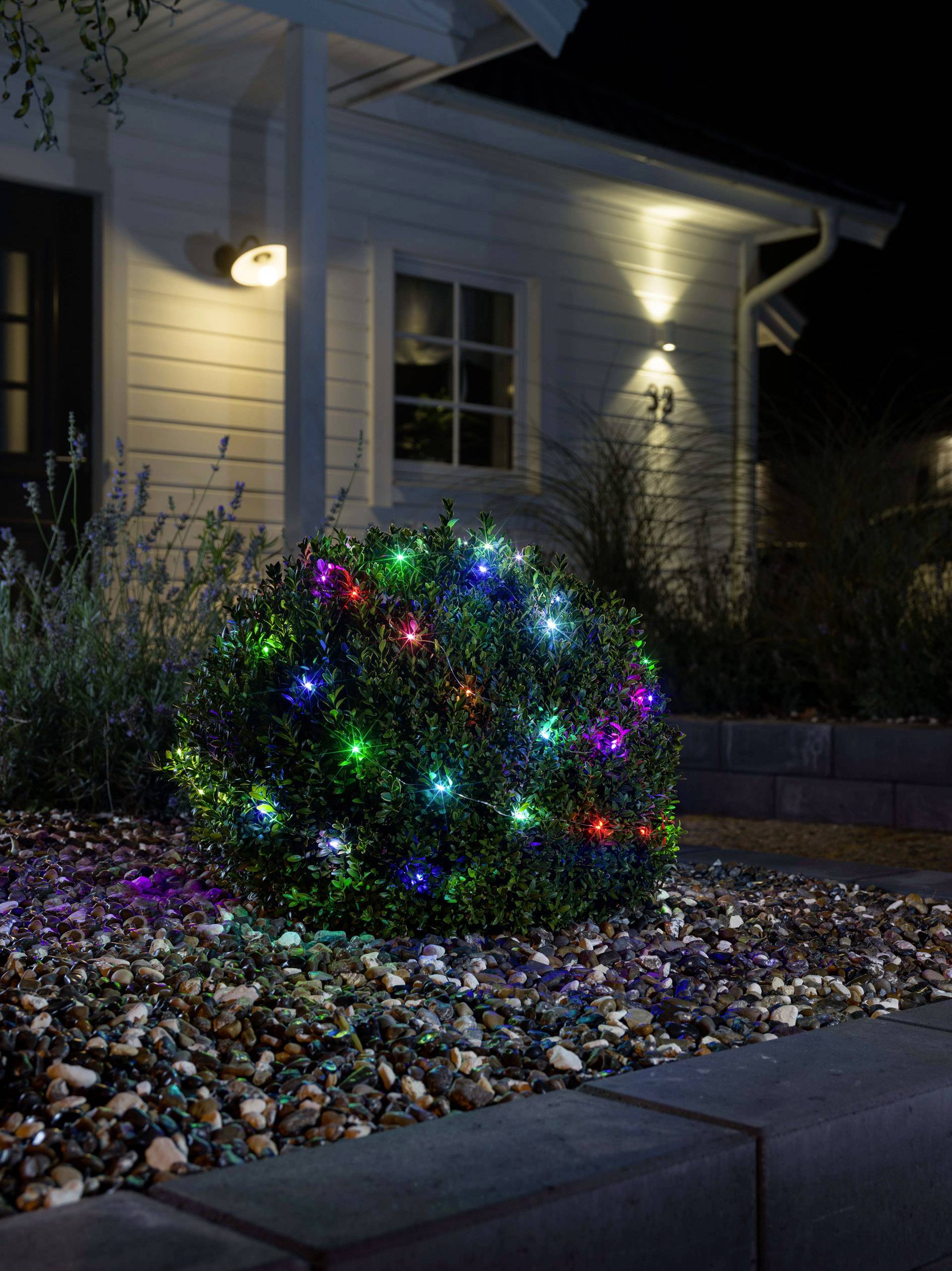 Konstsmide 6430-590 Micro guirlande lumineuse pour l'extérieur sur secteur Nombre de lumière 50 LED RVB Longueur éclairée: 4.9