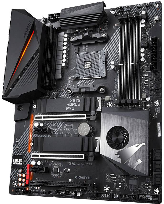 Carte mère Gigabyte X570 AORUS PRO Socket (PC) AMD AM4 Facteur de forme (détails) ATX Chipset de la carte mère AMD® X570 1 pc(s)