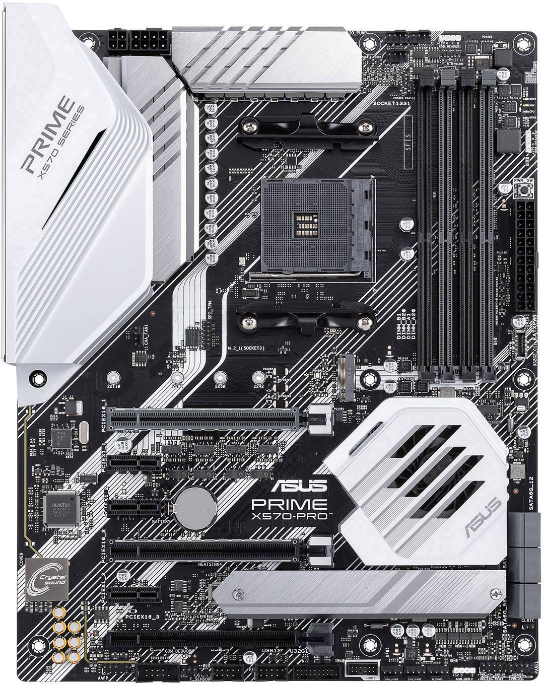 Asus Prime X570-Pro Carte mère Socket (PC) AMD AM4 Facteur de forme (détails) ATX Chipset de la carte mère AMD® X570