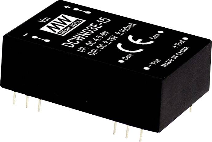 MEAN WELL DCWN03A-05 Module convertisseur CC/CC 300 mA 3 W Nbr. de sorties: 2 x Contenu 1 pc(s)