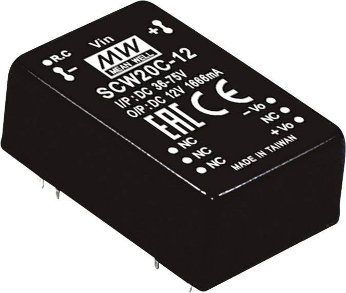 MEAN WELL SCW20C-05 Module convertisseur CC/CC 4 A 20 W Nbr. de sorties: 1 x Contenu 1 pc(s)