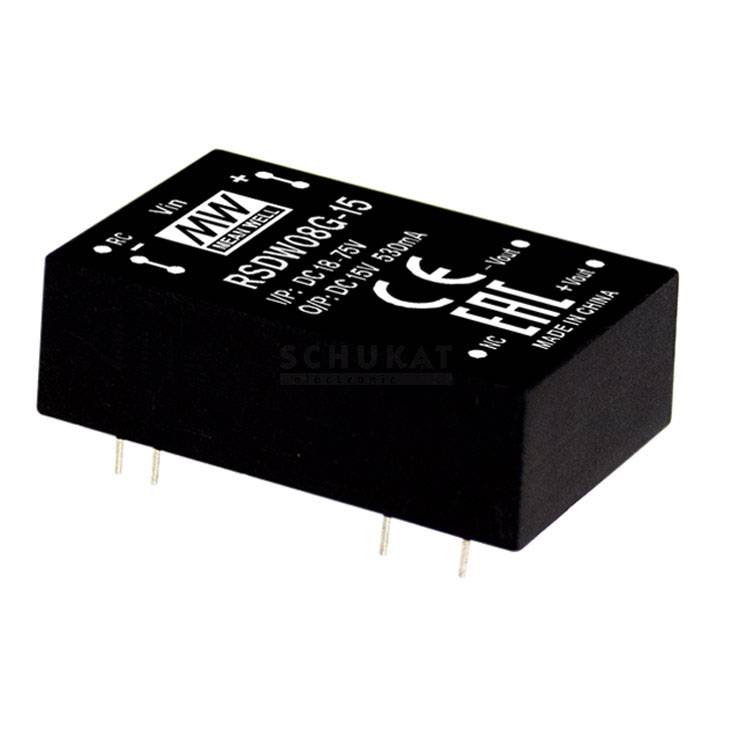 Module convertisseur CC/CC MEAN WELL RDDW08G-12 Nbr. de sorties: 2 x 333 mA 8 W 1 pc(s)