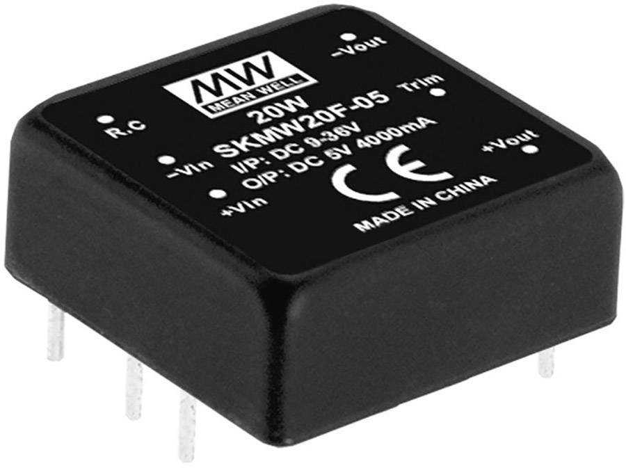 Convertisseur CC/CC MEAN WELL SKMW20G-05 Nbr. de sorties: 1 x 4 A 20 W 1 pc(s)