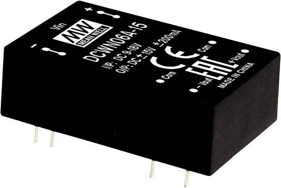 MEAN WELL DCWN06A-05 Module convertisseur CC/CC 500 mA 6 W Nbr. de sorties: 2 x Contenu 1 pc(s)