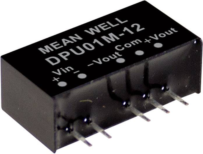 Module convertisseur CC/CC MEAN WELL DPU01L-15 Nbr. de sorties: 2 x 33 mA 1 W