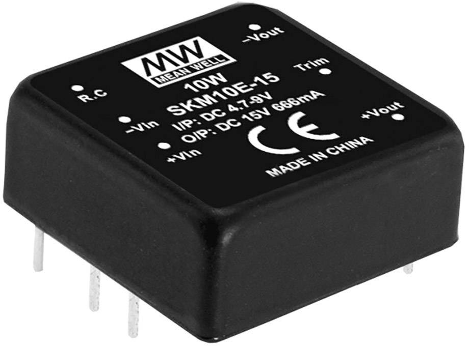 Module convertisseur CC/CC MEAN WELL SKM10E-15 Nbr. de sorties: 1 x 666 mA 10 W 1 pc(s)
