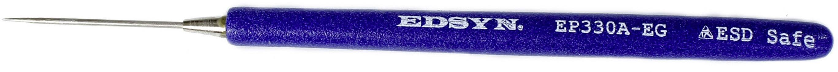 Stylo de dessoudage long, bleu, portant l'inscription 'EDSYN LP350A-FG ESD Safe'. Développé pour des travaux électroniques en toute sécurité.