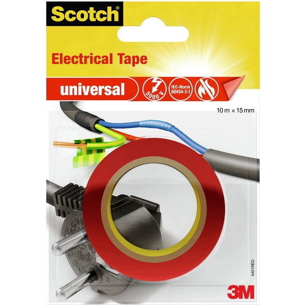 3M universal 4401RED Ruban isolant Scotch® rouge (L x l) 10 m x 15 mm 1 pc(s) 3M universal 4401RED Ruban isolant Scotch® rouge (L x l) 10 m x 15 mm 1 pc(s)