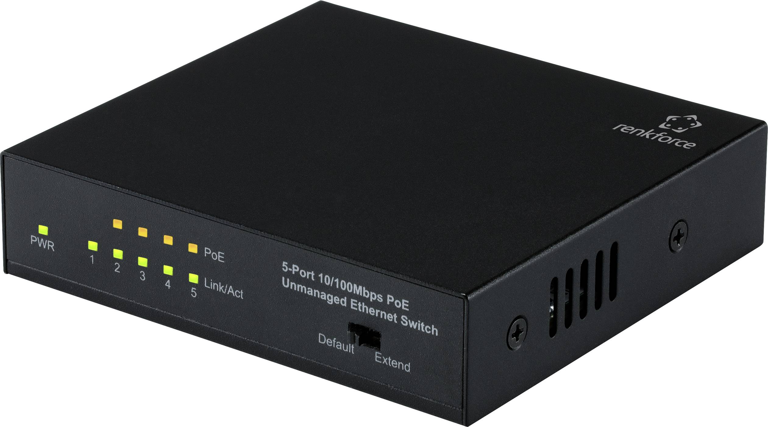 Renkforce RF-4289906 FR-S1005PED-F Switch Ethernet 10 / 100 MBit/s fonction PoE