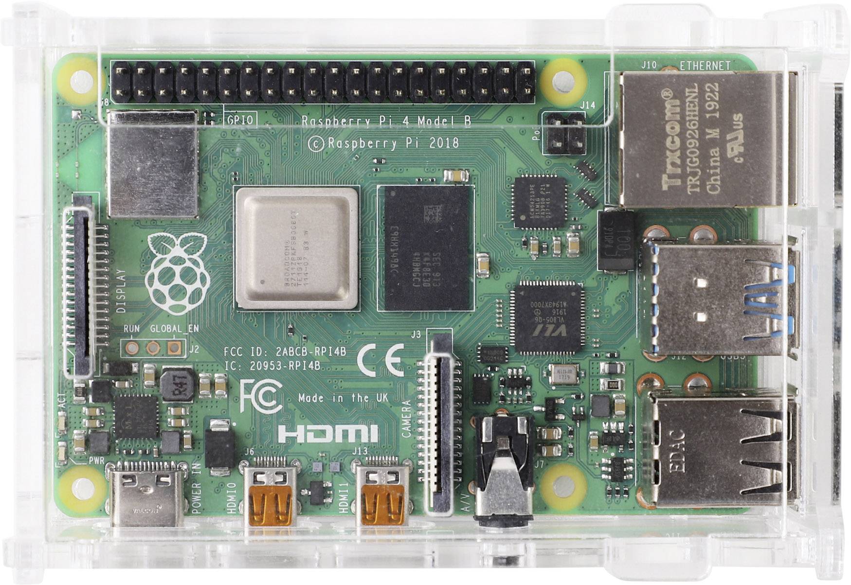 Boîtier pour ordinateur monocarte MAKERFACTORY MF-6435060 Convient pour: Raspberry Pi transparent