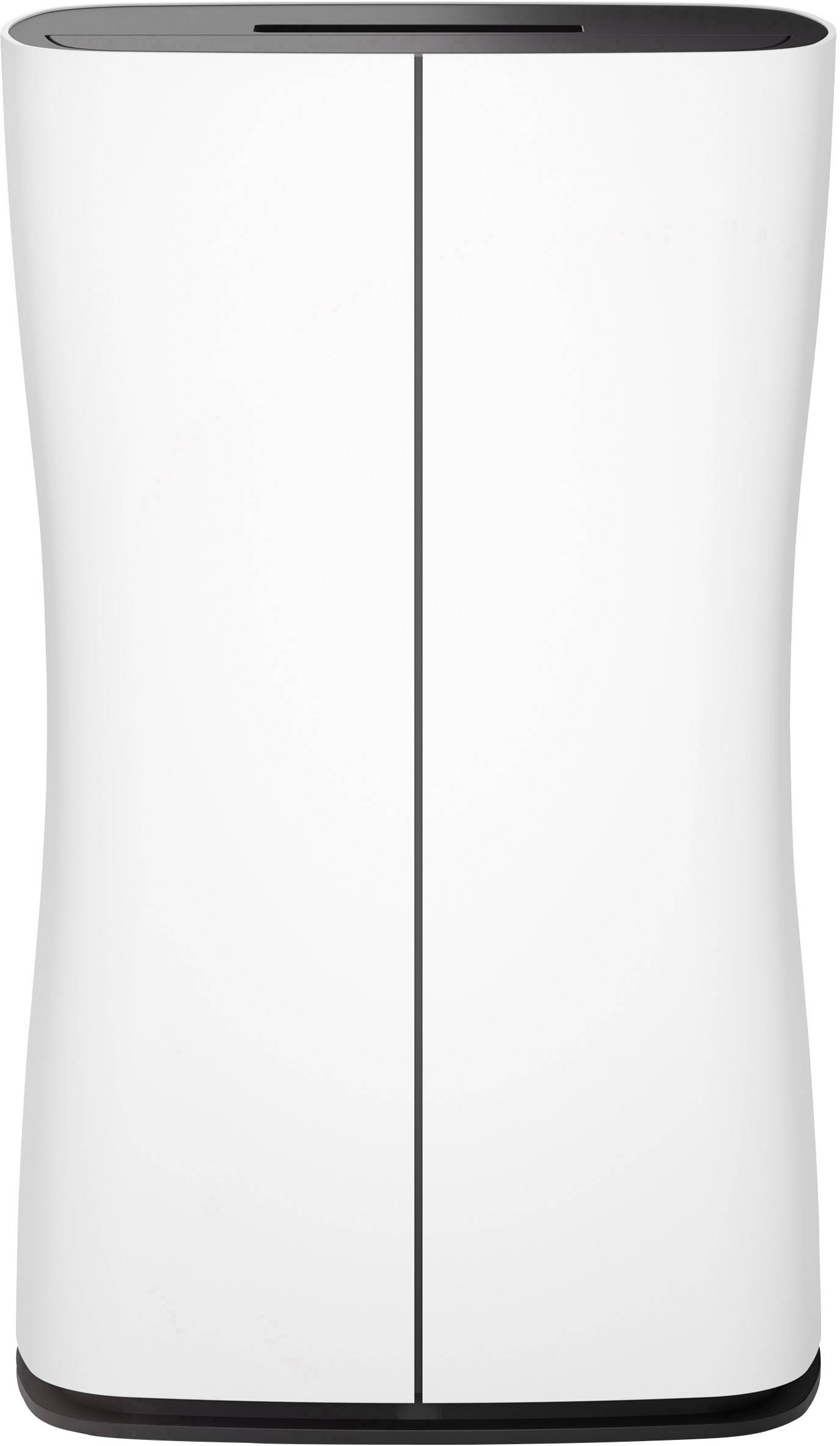 Un purificateur d'air élégant et moderne à la surface lisse et blanche, au design minimaliste, pour un air intérieur pur.