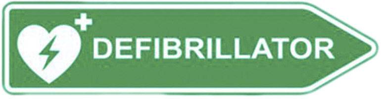 MEDX5 AED-Z-SCHILD-R Etiquette AED extérieure aluminium