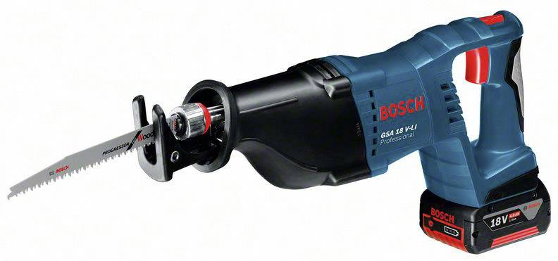 Bosch Professional GSA 18 V-LI Scie sabre sans fil 060164J00B + 2 batteries, + chargeur, + mallette 18 V 5 Ah