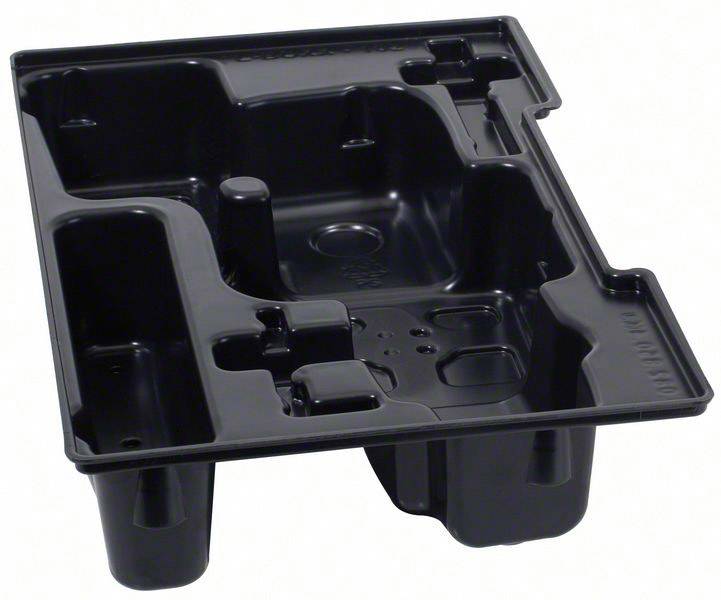 Boîte en plastique noir à compartiments multiples, typiquement utilisée pour l'emballage alimentaire ou le rangement.