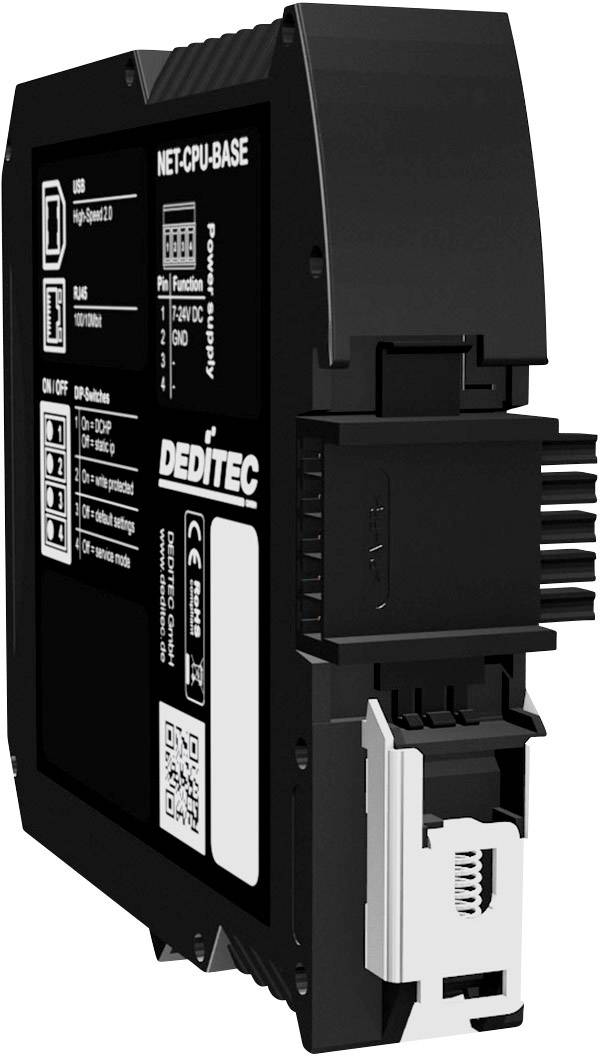 Deditec NET-CPU-BASE NET-CPU-BASE Module multifonction USB, Ethernet Nombre d'entrées: 0 x Nbr. de sorties: 0 x 7 V, 24 V 1 pc(s)
