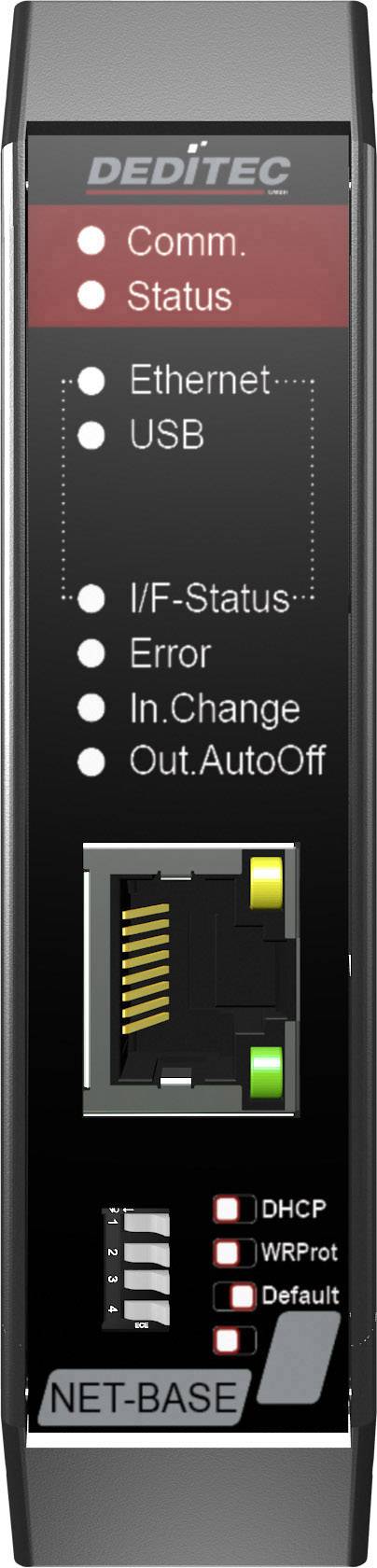 Deditec NET-CPU-BASE NET-CPU-BASE Module multifonction USB, Ethernet Nombre d'entrées: 0 x Nbr. de sorties: 0 x 7 V, 24 V 1 pc(s)