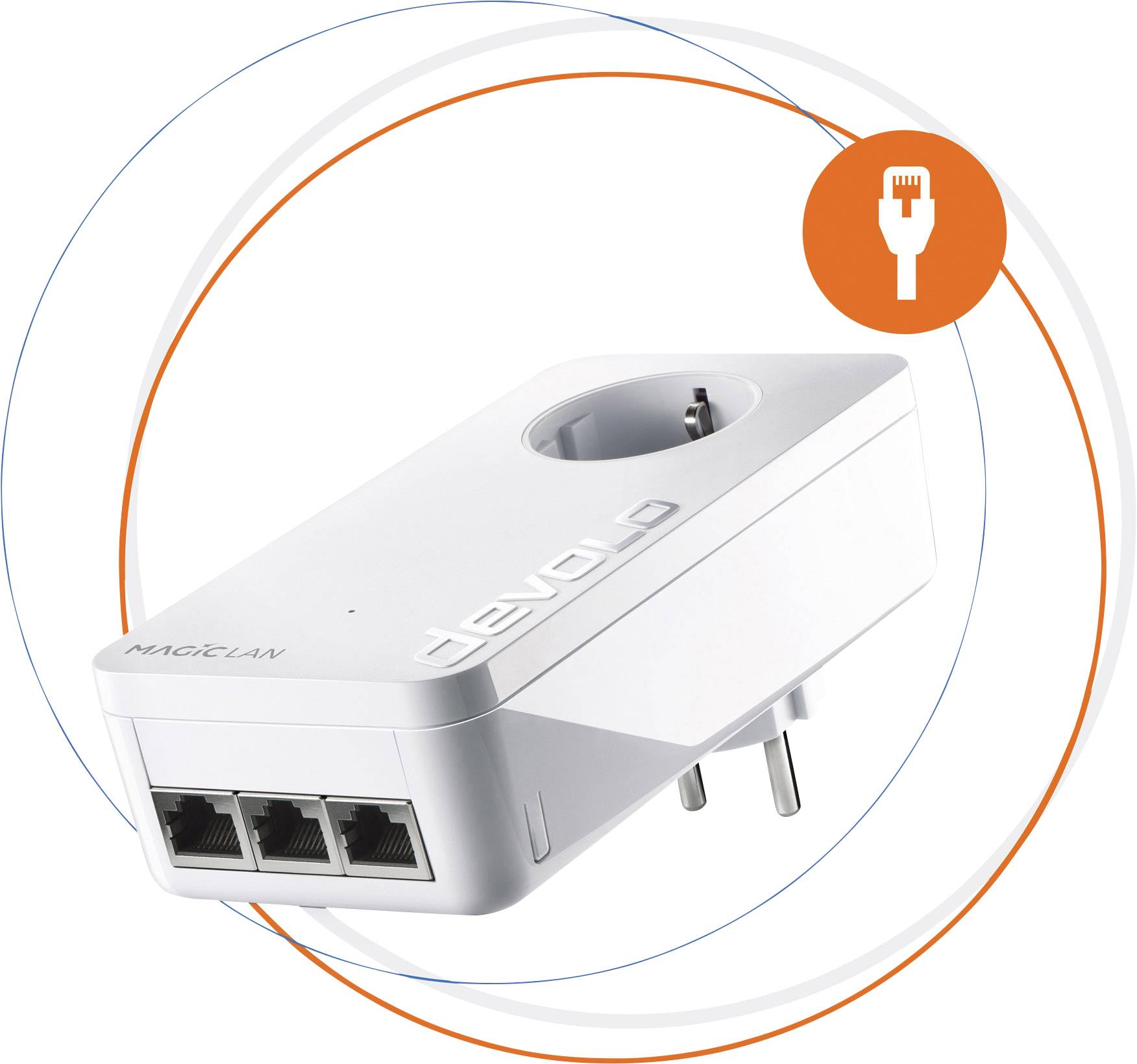 Devolo Magic 2 LAN triple Adaptateur d'extension Powerline 8502 DE, AT Powerline 2400 MBit/s