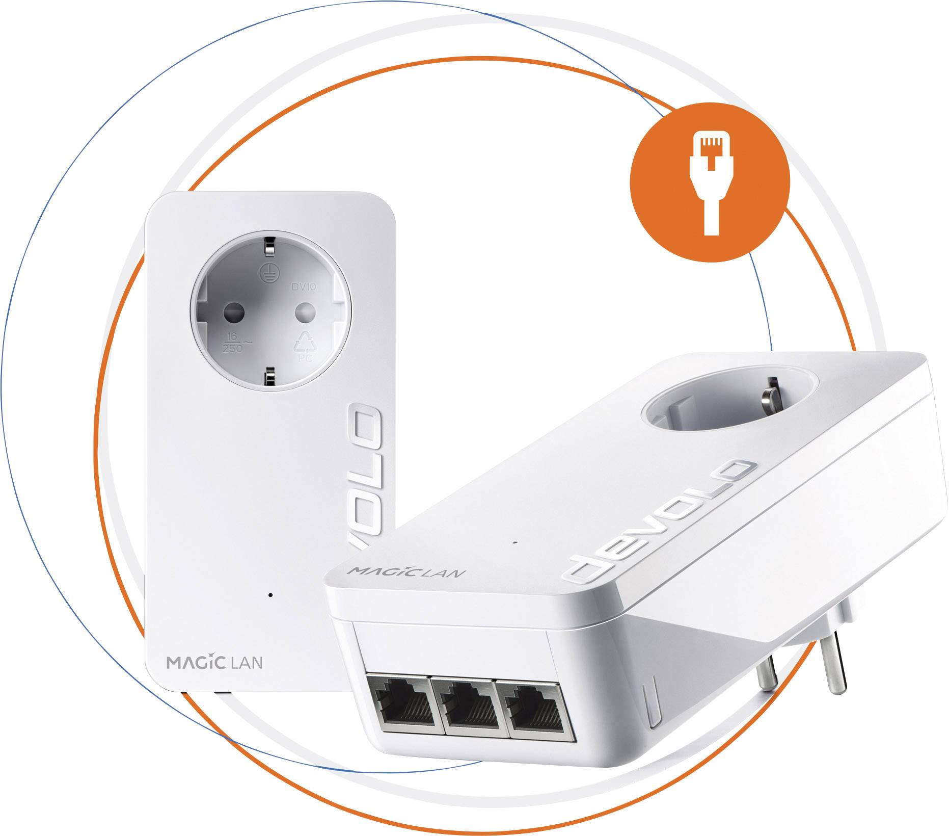 Devolo Magic 2 LAN triple Starter Kit Kit de démarrage CPL 8510 DE, AT Powerline 2400 MBit/s