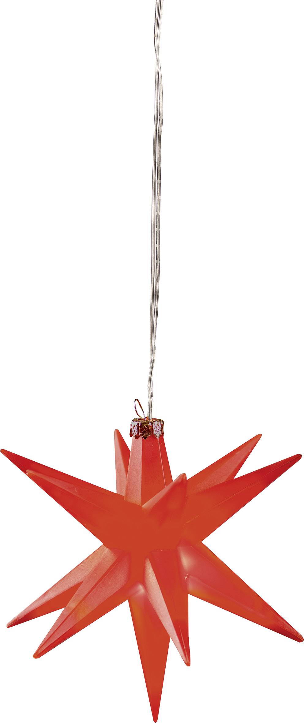 HGD CW62-1003 Étoile de Noël à LED blanc chaud LED rouge minuteur