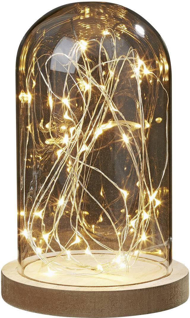 Luminaire décoratif Hellum 523713 Ampoule LED transparent, bois 1 pc(s)